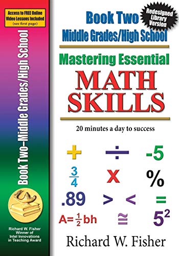 Mastering Essential Math Skills, Book 2, Middle Grades/High School: Re-designed Library Version von Math Essentials