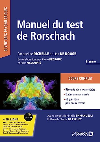 Manuel du test de Rorschach von DE BOECK SUP