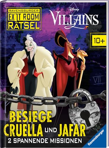 Ravensburger Exit Room Rätsel: Disney Villains - Besiege Cruella und Jafar: 2 spannende Missionen Ravensburger Exit Room Rätsel: Disney Villains - Besiege Cruella und Jafar: 2 spannende Missionen