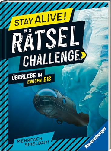 Ravensburger Stay alive! Rätsel-Challenge - Überlebe im ewigen Eis - Rätselbuch für Gaming-Fans ab 8 Jahren
