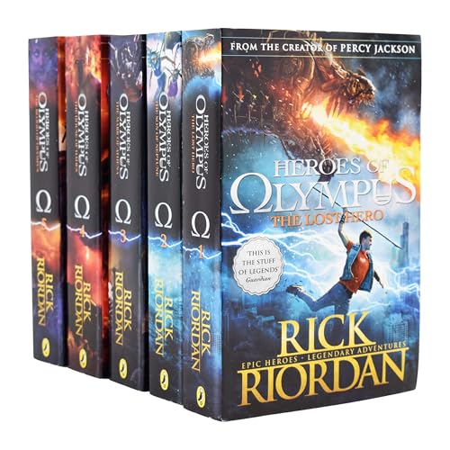 Puffin Books Heroes of Olympus Complete Collection 5 Books Set The Lost HeroThe Son of NeptuneThe Mark of AthenaThe Blood of Olympus