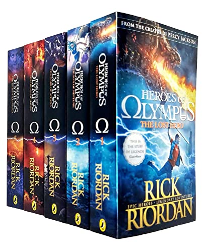 Puffin Books Heroes of Olympus Complete Collection 5 Books Set The Lost HeroThe Son of NeptuneThe Mark of AthenaThe Blood of Olympus