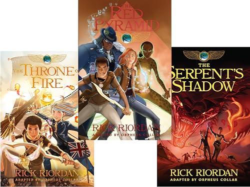 Kane Chronicles Graphic Novels 3 Books Collection Set By Rick Riordan (The Throne of Fire, The Serpent's Shadow, The Red Pyramid)