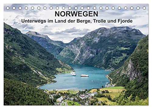 Norwegen - Unterwegs im Land der Berge, Trolle und Fjorde (Tischkalender 2024 DIN A5 quer), CALVENDO Monatskalender von CALVENDO