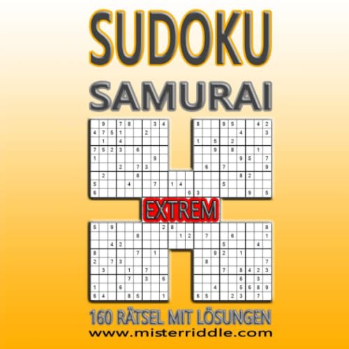 SAMURAI SUDOKU - EXTREM - 160 RÄTSEL