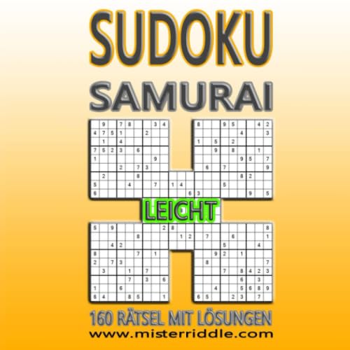 SAMURAI SUDOKU - LEICHT - 160 RÄTSEL