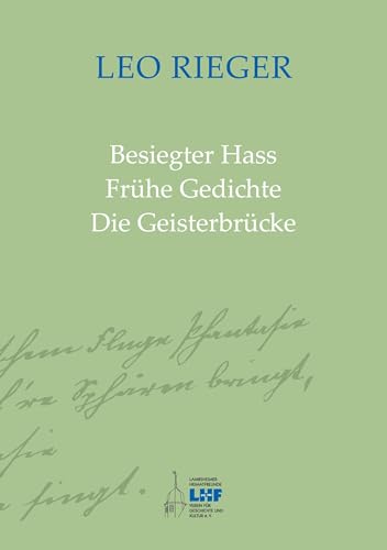 Besiegter Hass Frühe Gedichte Die Geisterbrücke von BoD – Books on Demand