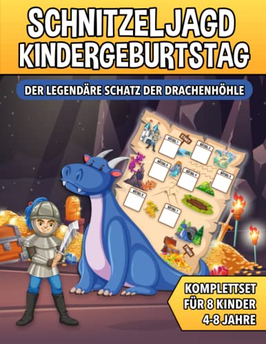 Schnitzeljagd Kindergeburtstag - Der Legendäre Schatz der Drachenhöhle: Schatzsuche mit Drachen von 4 bis zu 8 Jahre Kinder - Komplettset mit ... Einladungen, Urkunden und vieles mehr! Schnitzeljagd Kindergeburtstag - Der Legendäre Schatz der Drachenhöhle: Schatzsuche mit Drachen von 4 bis zu 8 Jahre Kinder - Komplettset mit ... Einladungen, Urkunden und vieles mehr!