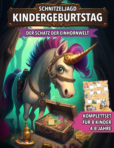 Schnitzeljagd Kindergeburtstag - Der Schatz der Einhornwelt: Schatzsuche mit Einhörner von 4 bis zu 8 Jahre Kinder - Komplettset mit Schatzkarte, Rätseln, Einladungen, Urkunden und vieles mehr! Schnitzeljagd Kindergeburtstag - Der Schatz der Einhornwelt: Schatzsuche mit Einhörner von 4 bis zu 8 Jahre Kinder - Komplettset mit Schatzkarte, Rätseln, Einladungen, Urkunden und vieles mehr!