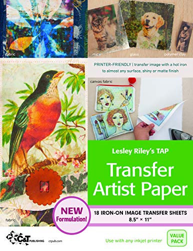 Lesley Riley's Tap Transfer Artist Paper - 18 Sheet Pack: 18 Iron-on Image Transfer Sheets 8.5 X 11
