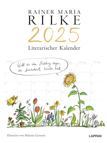 Rilke-Kalender 2025 - Wandkalender: Illustrierter Wandkalender mit Gedichten von Lappan