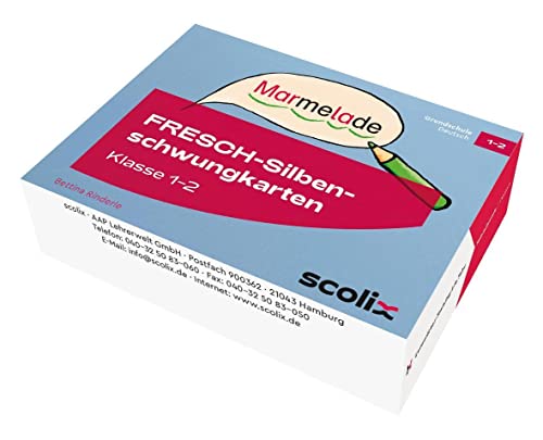 FRESCH-Silbenschwungkarten Klasse 1 und 2: 96 abwischbare Karten mit Klangmustern, Schlangenwörtern und kurzen Sätzen (Fit trotz LRS - Grundschule)