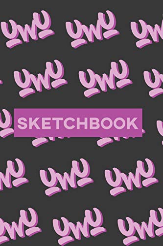 Sketchbook: UwU Cuteness Overload Purple Pink Typography Meme