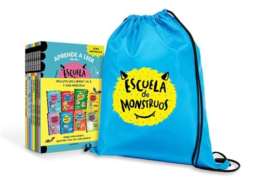 Aprender a leer en la Escuela de Monstruos - Pack con los libros 1-8 (¡incluye un regalo!): En letra MAYÚSCULA (libros para niños a partir de 5 años) (Montena) von MONTENA
