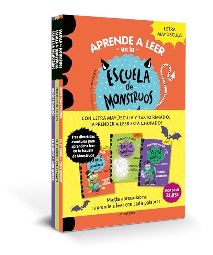 Aprender a leer en la Escuela de Monstruos - Pack con los libros 7, 8 y 9: En letra MAYÚSCULA (libros para niños a partir de 5 años) (Montena) von MONTENA