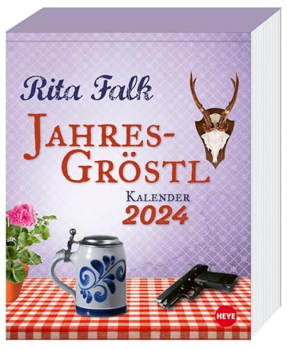 Rita Falk Jahres-Gröstl Tagesabreißkalender 2024. Abreiß-Kalender für alle Eberhofer-Fans. Tischkalender 2024 mit lustigen Zitaten und Rezepten aus der Krimiserie. Auch zum Aufhängen. von Heye