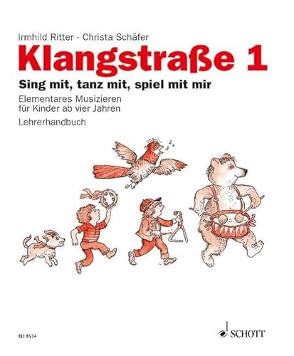 Klangstraße 1 und 2 - großes Kombi-Paket: Lehrerordner 1 und 2 + Kinderhefte mit CD 1 und 2 + 2 Anwesenheitshefte + 2 Lehrer-CDs + Liederbuch. Paket.