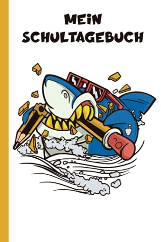 Mein Schultagebuch Hai-Edition: Für Mädchen und Jungs - Kreativtagebuch mit Zitaten, inspirierenden Fragen und motivierenden Ausmalbildern - Ausfülltagebuch