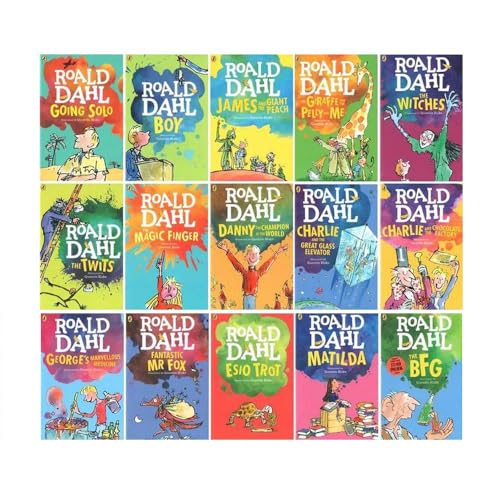 Roald Dahl 16 Books Collection Set (The BFG, Matilda, Esio Trot, George's Marvellous Medicine, Fantastic Mr Fox, The Magic Finger, The Twits, The Witches, Going Solo, The Great Mouse Plot and More)