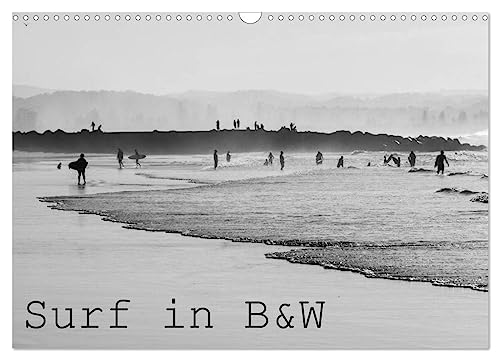 Surf in B&W (Wall Calendar 2025 DIN A3 landscape), CALVENDO 12 Month Wall Calendar: Black and White Imagery of Surf von Calvendo