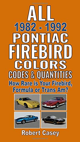 All 1982-1992 Pontiac Firebird Colors, Codes & Quantities: How Rare is Your Firebird, Formula, or Trans Am? All 1982-1992 Pontiac Firebird Colors, Codes & Quantities: How Rare is Your Firebird, Formula, or Trans Am?