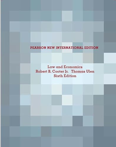 Law and Economics Pearson New International Edition: Pearson New International Edition