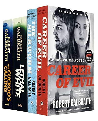 Cormoran Strike Series 4 Books Collection Set von Robert Galbraith (The Cuckoo's Calling, The Silkworm, Career of Evil, Lethal White)