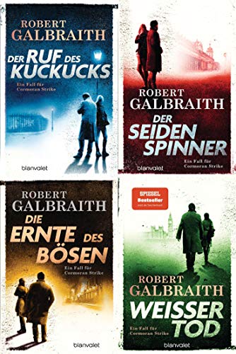 Robert Galbraith - Die Cormoran-Strike-Reihe Band 1 - 4 plus 1 exklusives Postkartenset