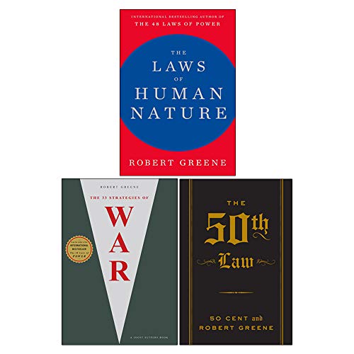 Robert Greene 3 Books Collection Set (The Laws Of Human Nature, The 33 Strategies Of War , The 50Th Law The Robert Greene Collection