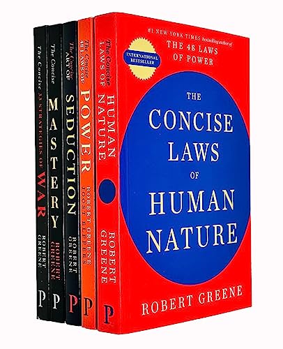 The Modern Machiavellian Series 5 Books Collection Set By Robert Greene(The Concise Laws of Human Nature, 48 Laws Of Power, Art of Seduction, The Concise Mastery & 33 Strategies of War)