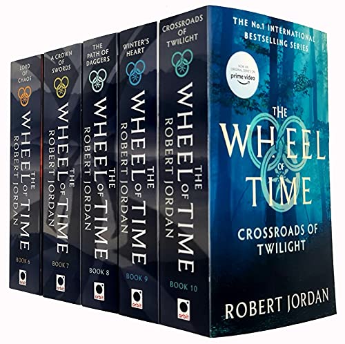 Robert Jordan The Wheel of Time Collection 5 Books Set Series 2 (Book 6-10) (Lord Of Chaos, A Crown Of Swords, The Path Of Daggers, Winter's Heart, Crossroads Of Twilight)