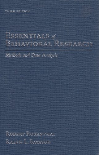 Essentials of Behavioral Research: Methods and Data Analysis von Mcgraw Hill Book Co