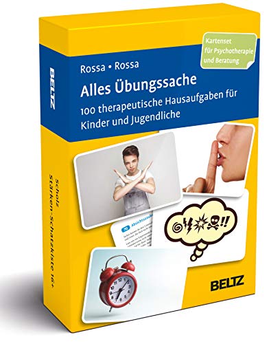 Alles Übungssache: 100 therapeutische Hausaufgaben für Kinder und Jugendliche. 100 Bild- und Textkarten mit 16-seitigem Booklet in stabiler Box, Kartenformat 9,8 x 14,3 cm. (Beltz Therapiekarten)