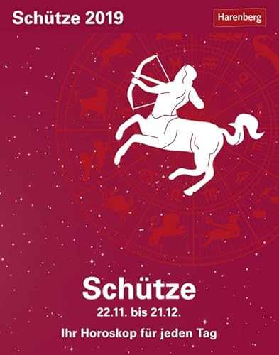 Schütze Sternzeichenkalender 2024: Tagesabreißkalender. Tischkalender 2024 mit täglichem Horoskop. Kleiner Kalender mit täglichem Blick in die Sterne: Tagesabreißkalender - Ihr Horoskop für jeden Tag von Harenberg