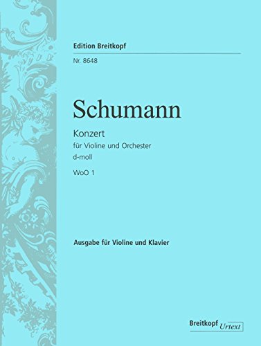 Violinkonzert d-moll WoO 1 Breitkopf Urtext - Ausgabe für Violine und Klavier (EB 8648)