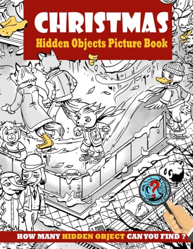 Christmas Hidden Objects Picture Book: Seek And Find & Spot The Differences And Coloring Pages To Relax & Have Fun | Gift Idea For Men & Women von Independently published