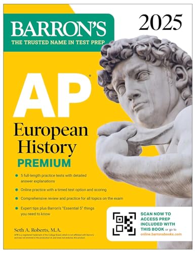 AP European History Premium, 2025: Prep Book with 5 Practice Tests + Comprehensive Review + Online Practice (Barron's AP Prep)