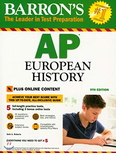 Barron's AP European History with Online Tests: with Bonus Online Tests (Barron's Test Prep)