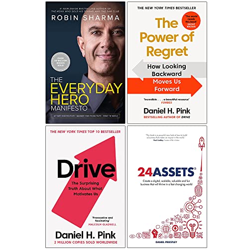 The Everyday Hero Manifesto, The Power of Regret, Drive & 24 Assets Collection 4 Books Set