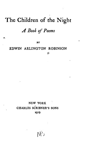 The Children of the Night, A Book of Poems