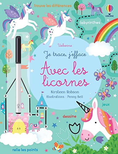 Avec les licornes - Je trace, j'efface: Avec 1 feutre Avec les licornes - Je trace, j'efface: Avec 1 feutre von USBORNE