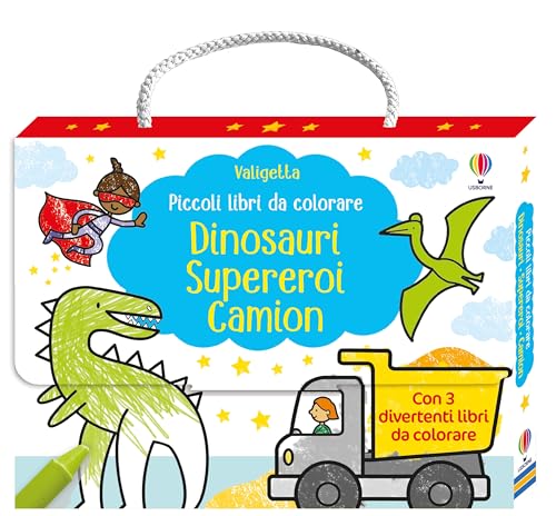 Dinosauri, supereroi, camion. Ediz. illustrata (Piccoli libri da colorare) von Usborne