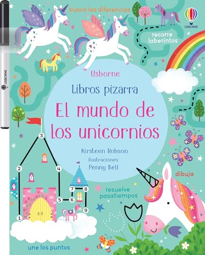 El mundo de los unicornios (Libros pizarra con actividades) von Usborne