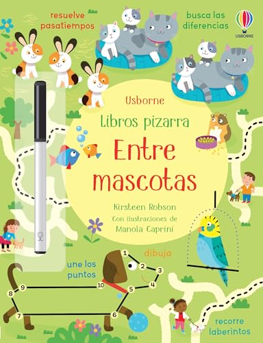 Entre mascotas (Libros pizarra con actividades) von Usborne