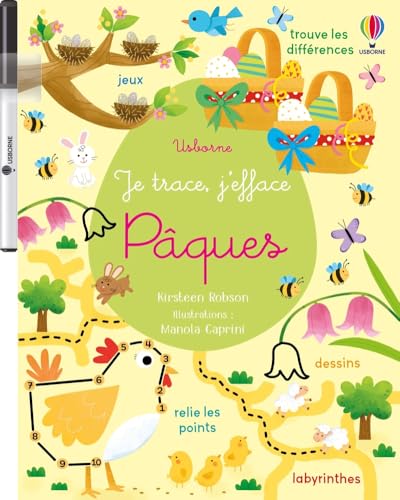 Pâques - Je trace, j'efface - Dès 3 ans: Avec 1 feutre effaçable Pâques - Je trace, j'efface - Dès 3 ans: Avec 1 feutre effaçable von USBORNE