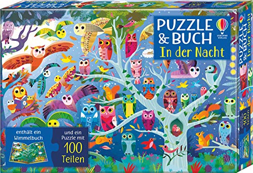 Puzzle Und Buch. In Der Nacht: enthält ein Wimmelbuch und ein Puzzle mit 100 Teilen (Puzzle-und-Buch-Reihe) von Usborne