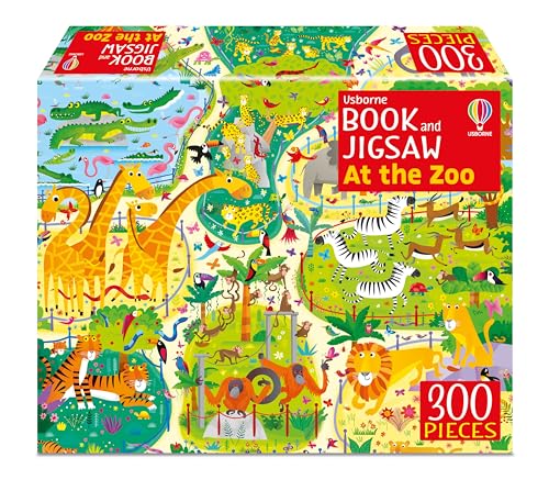 Usborne Book and Jigsaw At the Zoo