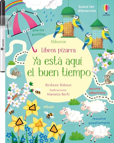 Ya está aquí el buen tiempo (Libros pizarra con actividades) von Ediciones Usborne