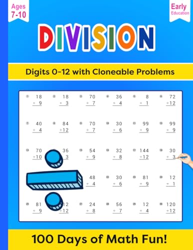 DIVISION: Digits 0-12 with Cloneable Problems von Independently published