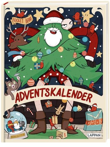 Rocket Beans Adventskalender: 24 Doppelseiten mit weihnachtlichen Überraschungen – präsentiert von Rocket Beans TV! | Kalender zum Auftrennen | Geschenk für Nerds und Geeks